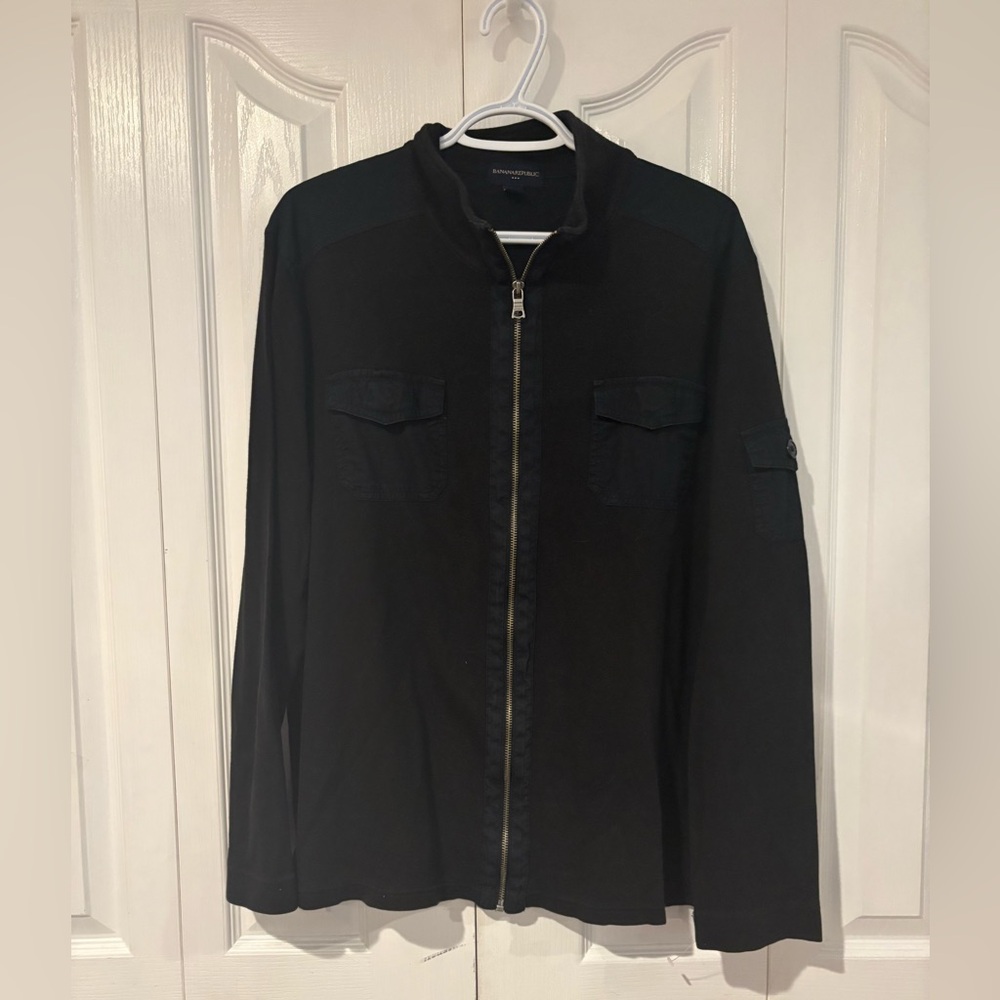 NOT AVAILABLE Banana Republic Black Military Sweater